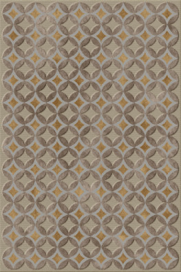 Anna-Veda 11691-carrelage - handgefertigter Teppich,  getuftet (Indien), 24x24 5ply Qualität